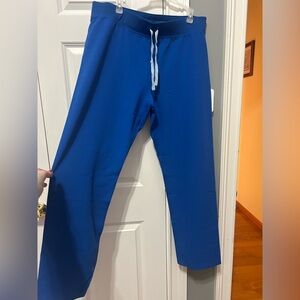 Figs Livingston Basic Scrub Pants Size Large Royal Blue